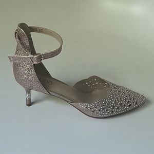 Rose Gold Glitter Dress Pump EUC